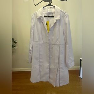 Figs peplum white coat